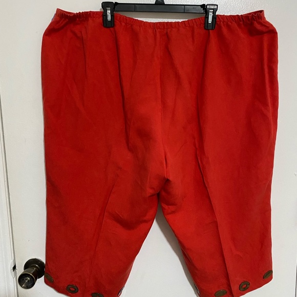 Women Linen Capri Pants 24W Oversized Women trousers Pants Big & Tall - Picture 2 of 14